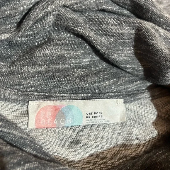 Free People Beach Gray Cocoon Cowl Neck Tunic‎ Sweatshirt - Picture 9 of 9